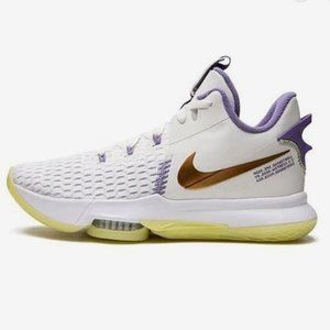 Nike Lebron Witness V5 Men's Size 10.5 Summit White/ Mtlc Bronze